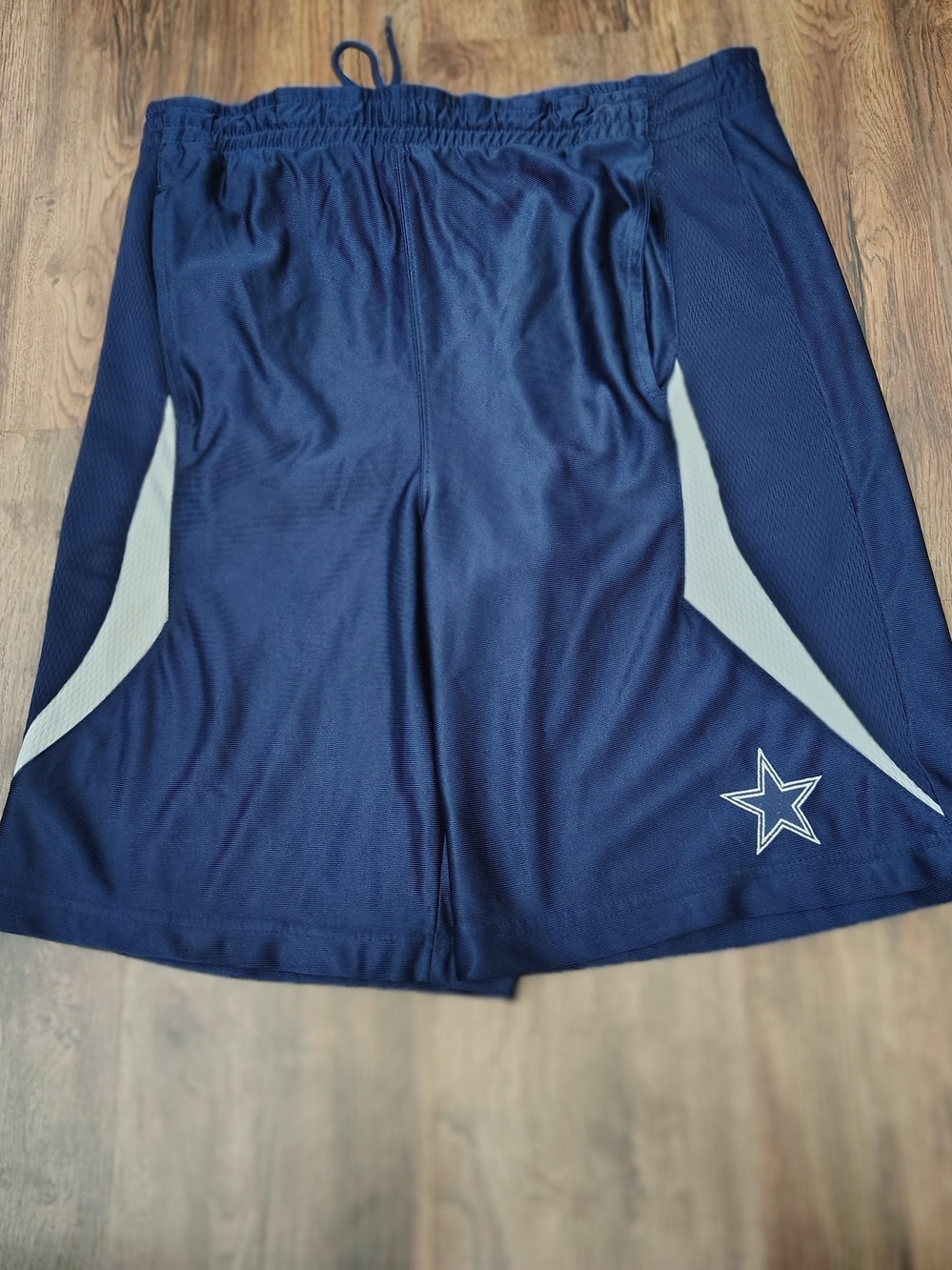 NFL Navy Athletic Shorts with Gray Accents and Star Logo